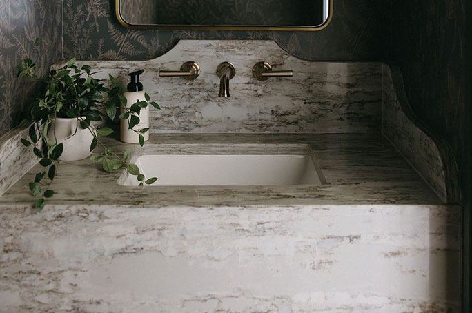 Natural stone slab detail